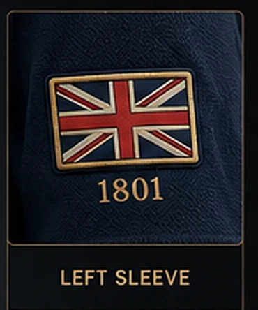 Left sleeve Union patch detail