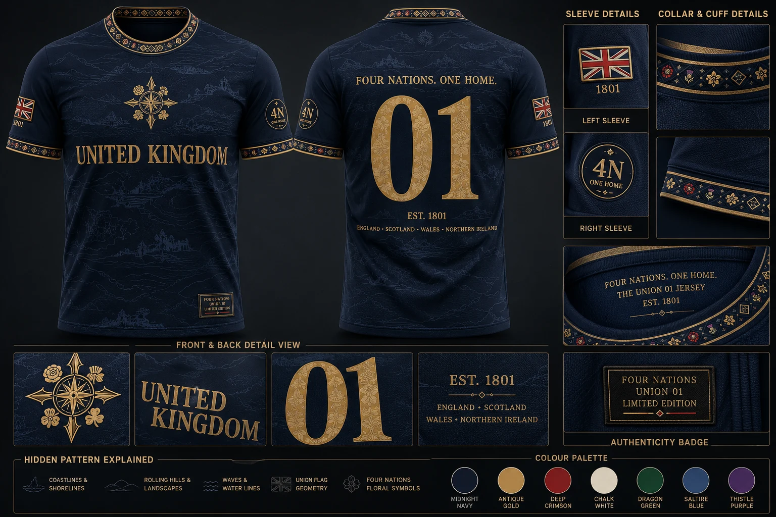 Full product design presentation for the Union 01 Jersey